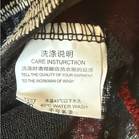 Nextmia Black Sheer Embroidered Floral Duster Kimono Long Sz 24 Black Red Blue - Picture 6 of 7